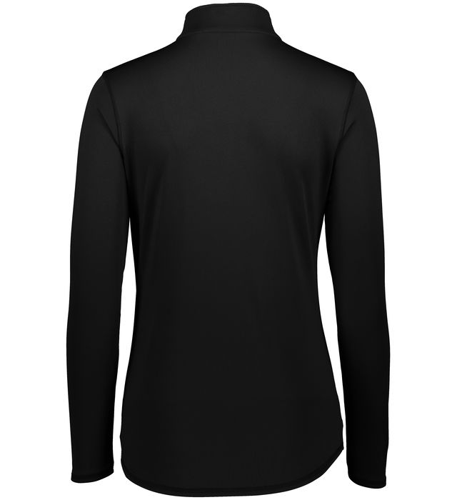 World Gymnastics AS Black Women's Attain Color Secure® Performance Quarter-Zip Pullover - 2787 w/ 2 Color Embroidered Design on Front
