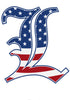 american flag print old english style lancer 