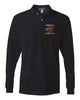 Lakeland Robotics Black JERZEES - SpotShield™ 50/50 Long Sleeve Polo - 437MLR w/ Embroidered Design on Front Left Chest